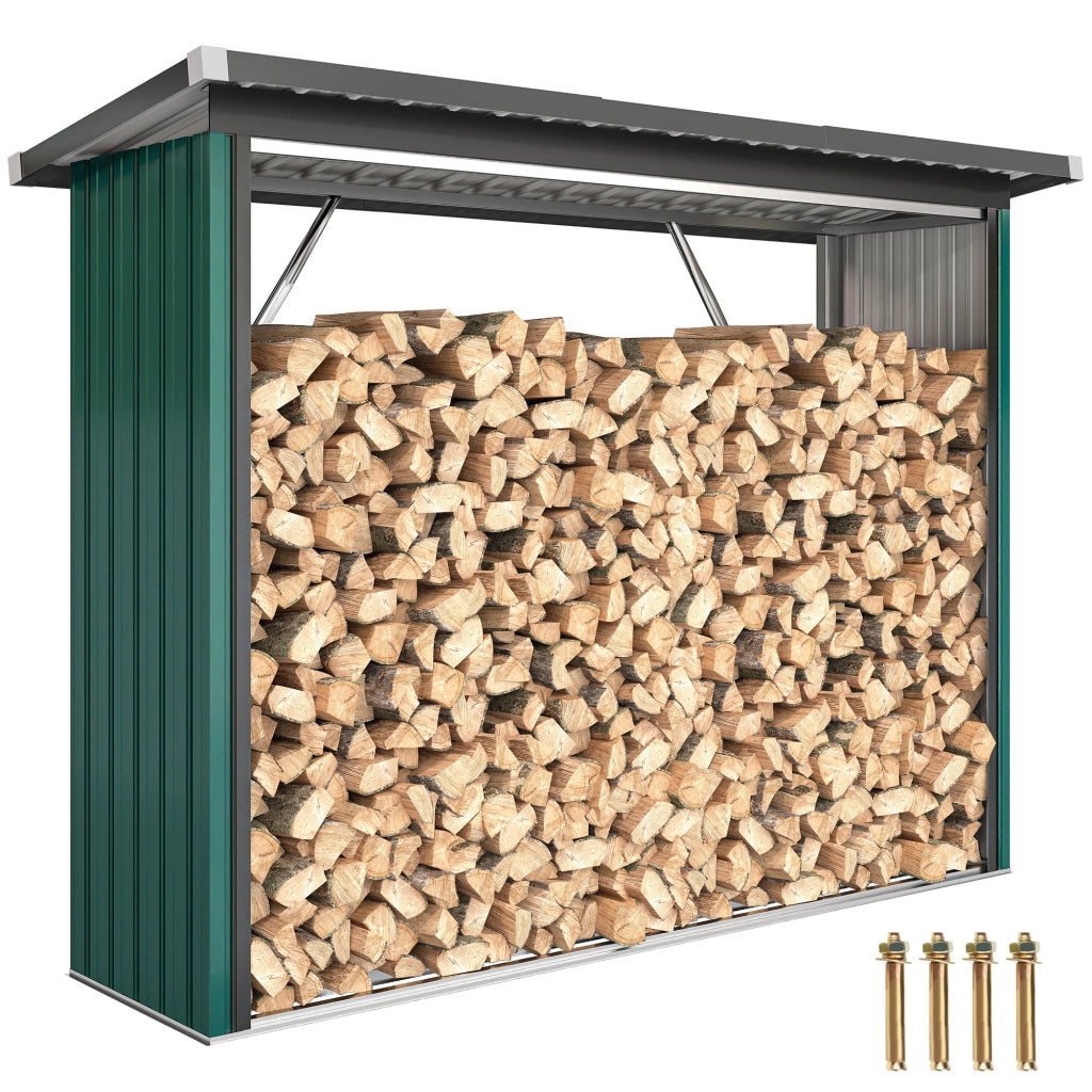 Capanno per legna da ardere ¨C zephmum ¨C verde 213x66.5x150 cm