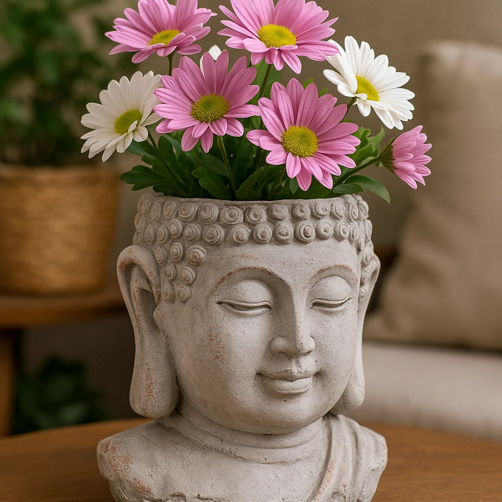 Vaso Buddha in Cemento MISURA: 21 × 16,5 × 25,5 cm