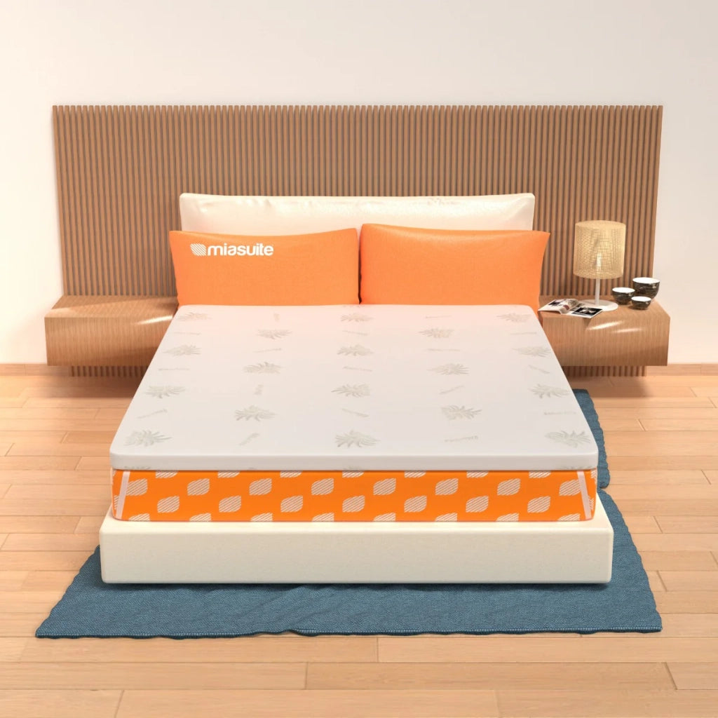 Topper Singolo 80x190 in waterfoam - alto 3 cm, sfoderabile, tessuto AloeVera | Correttore H3