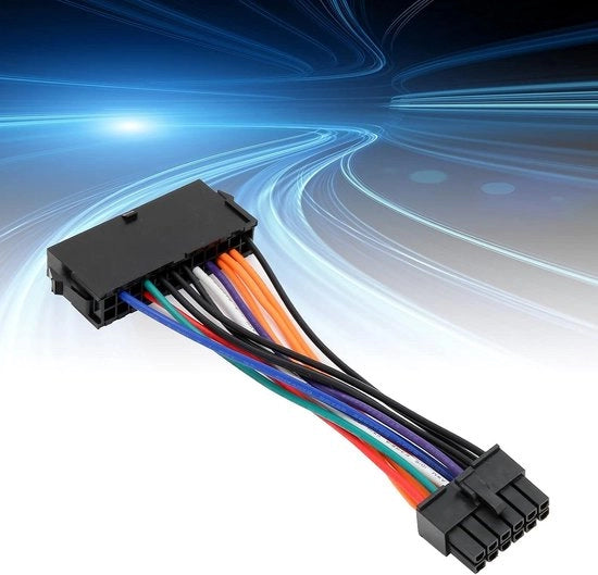 Adattatore di alimentazione ATX da 24 pin a 12 pin - Cavo di alimentazione 15cm PVC rame - Computer desktop.