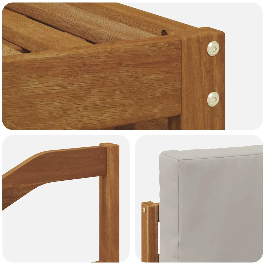 Set divano sezionale con cuscino 6 pcs Grigio Naturale e Chiaro 3375106