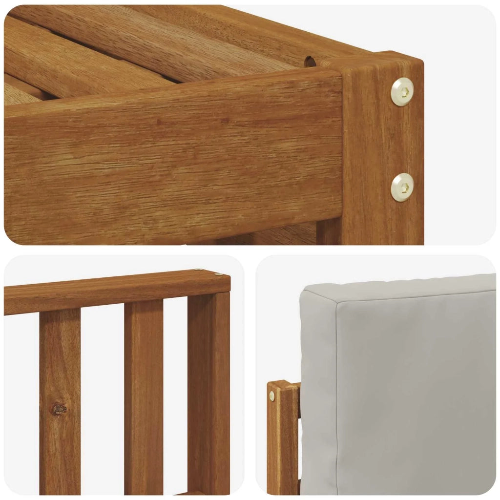 Set divani con cuscino 6 pcs Grigio Naturale e Chiaro 3375241
