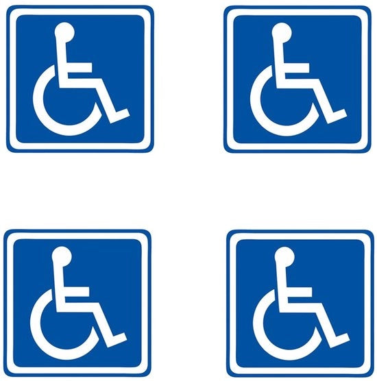 Set di adesivi 4 pezzi per auto - Adesivi per interni auto - Adesivi acqua-resistenti - Blu - 13 x 13 cm - Adesivi auto