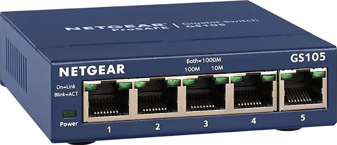 ORIGINAL NETGEAR Accessori per computer Blu GS105GE Switch