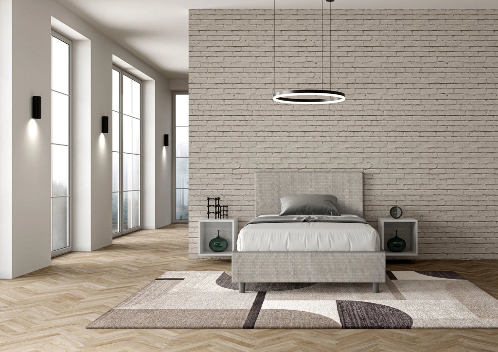 Letto 1 Piazza e Mezzo 120x200 cm Senza Rete Adele Labirinto 01 Bianco