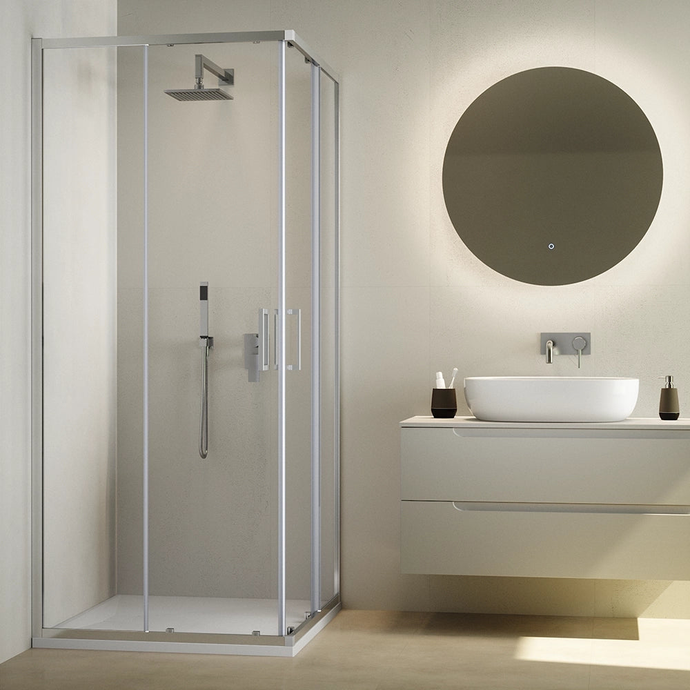 Box doccia  70x90 cm scorrevole vetro 6mm trasparente con trattamento anticalcare h195cm scorrevole | Aruba