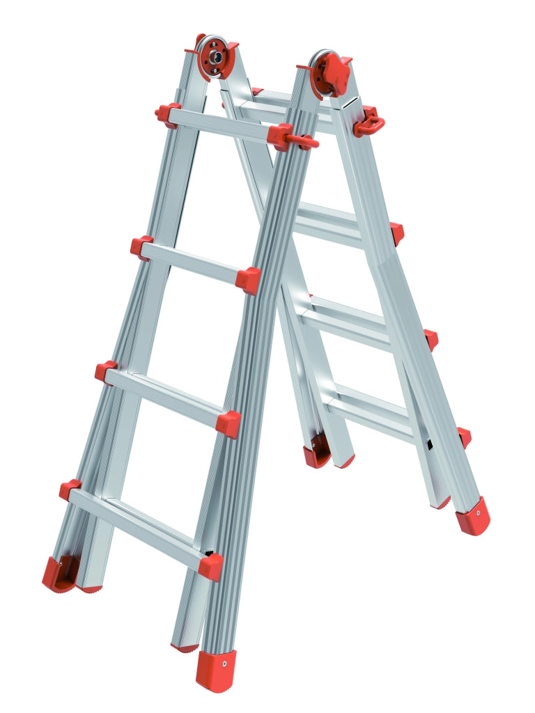 Marchetti SCALA TELESCOPICA IN ALLUMINIO SQUADRA PIU' Gradini NÂ°5+5 H max cm. 520