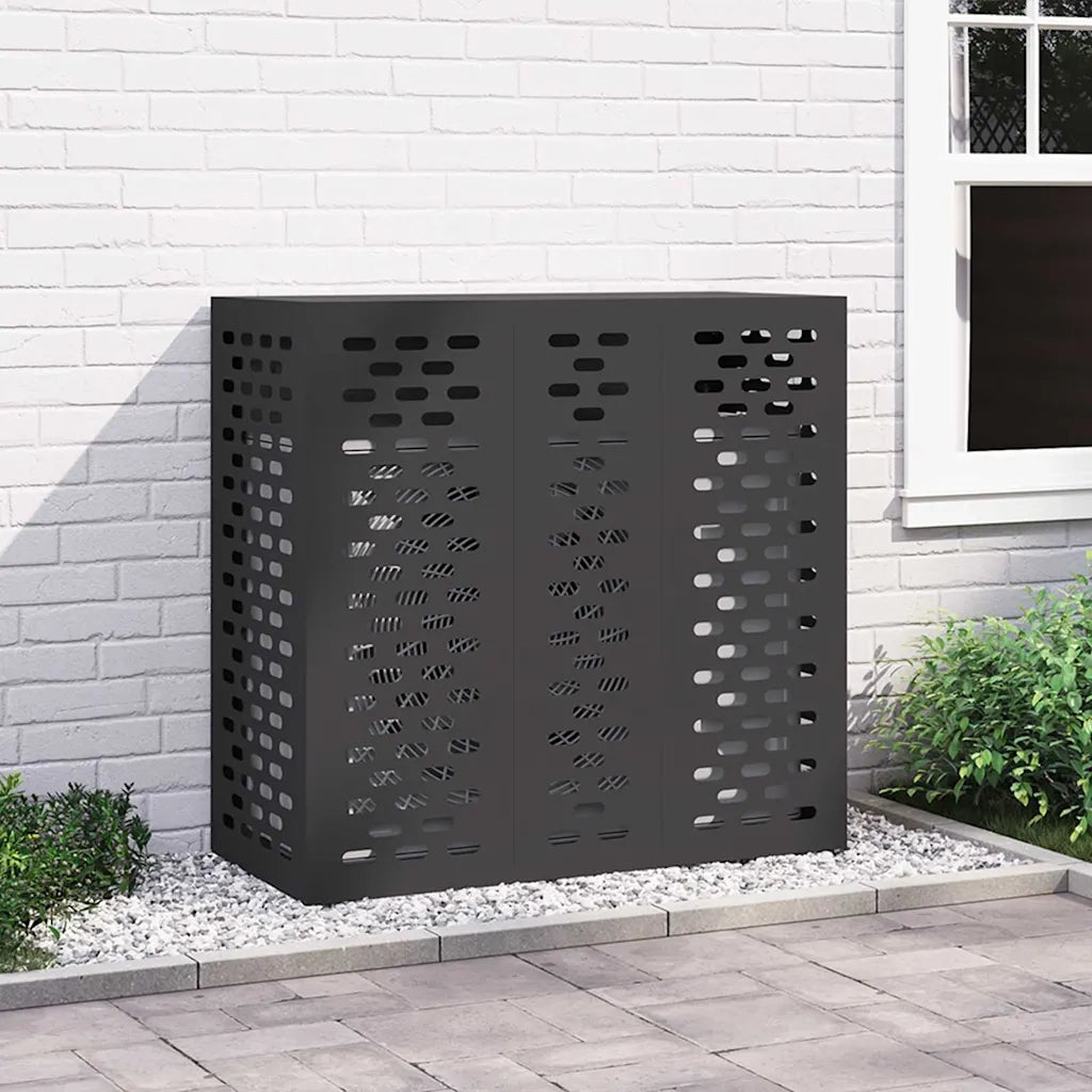 Copertura per condizionatore d'aria Nero 110 x 50 x 105 cm 865911