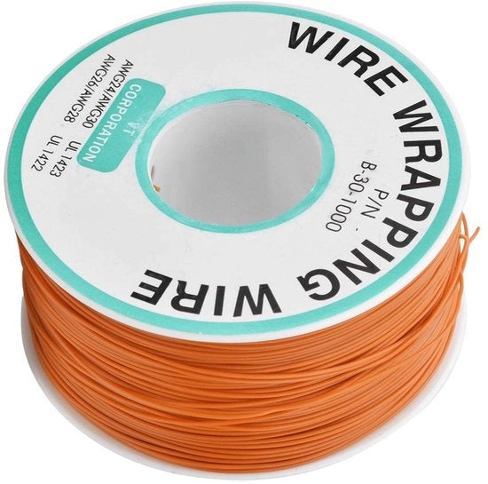 Cavo di collegamento - 30AWG - Basso spessore - Arancione - Cavo jumper - 300m - Adatto per la riparazione di schede stampate - Cavo a rame