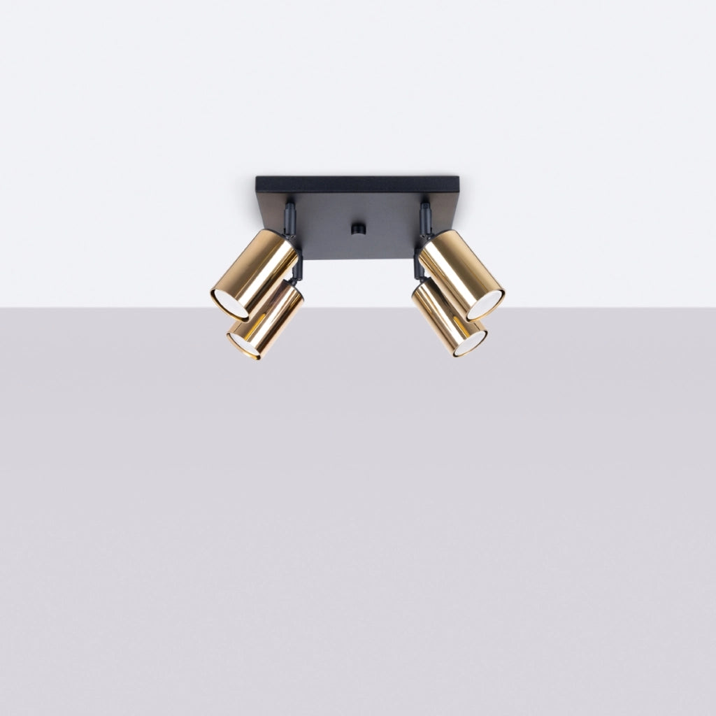 Lampada da soffitto WINX 4 nero/oro