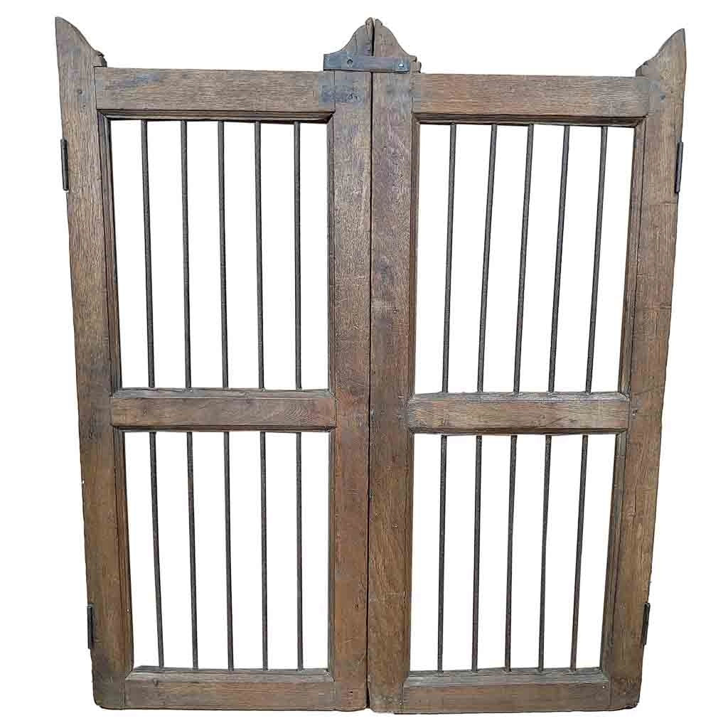Porta in legno con finitura artigianale marrone 103x3x105 h cm