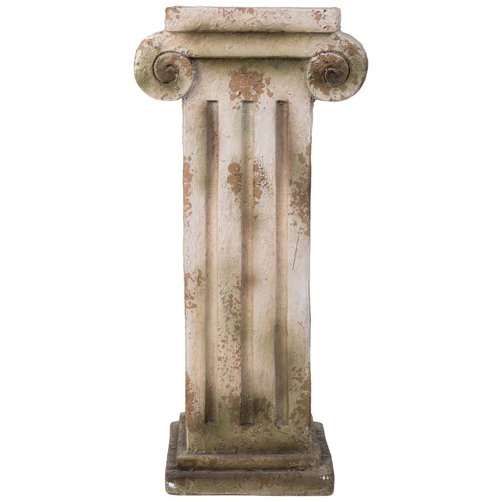 Colonna decorativa color pietra, 28x21x60h cm