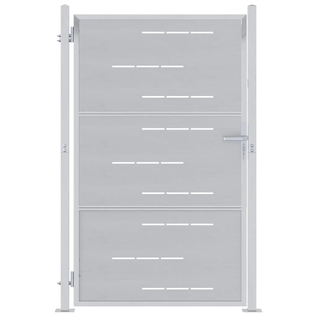 Cancello da giardino Argento 100 x 125 cm Acciaio inossidabile