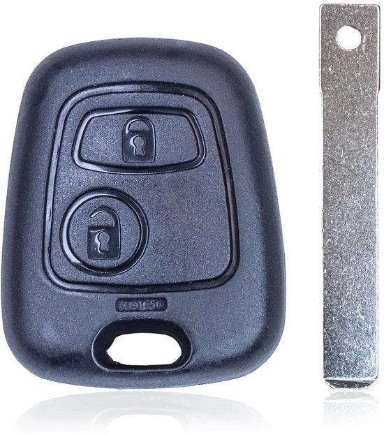 Contenitore per chiavi - Chiave a molla - Sostituzione ideale - Chiave leggera - Comando a distanza - Adatto per Peugeot e Citroen - Plastica dura - Codice prodotto:  - Modello:  - Dimensioni:  - Peso:  - Materiale: Plastica dura
