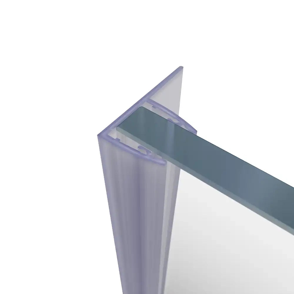 Coppia guarnizioni verticali salvagoccia in pvc 200cm vetro 4-6mm baffo 16mm | Damy