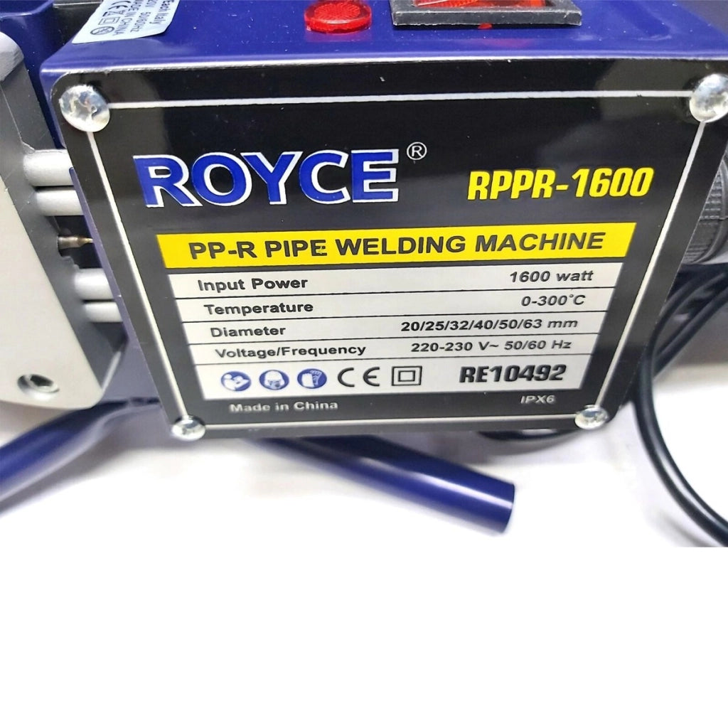 SALDATORE POLIFUSORE 1600W SALDATURA TUBI PLASTICA PVC PVDF 6 MATRICI RPPR-1600