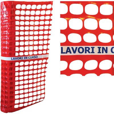 Rete Protezione Cantiere Lavori in Corso Tenax 100 g Mq H 50 ml 180 cm