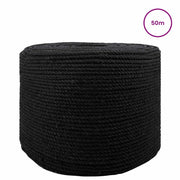 Corda | Fune Nero 0,4 x 0,4 x 5000 cm Cotone