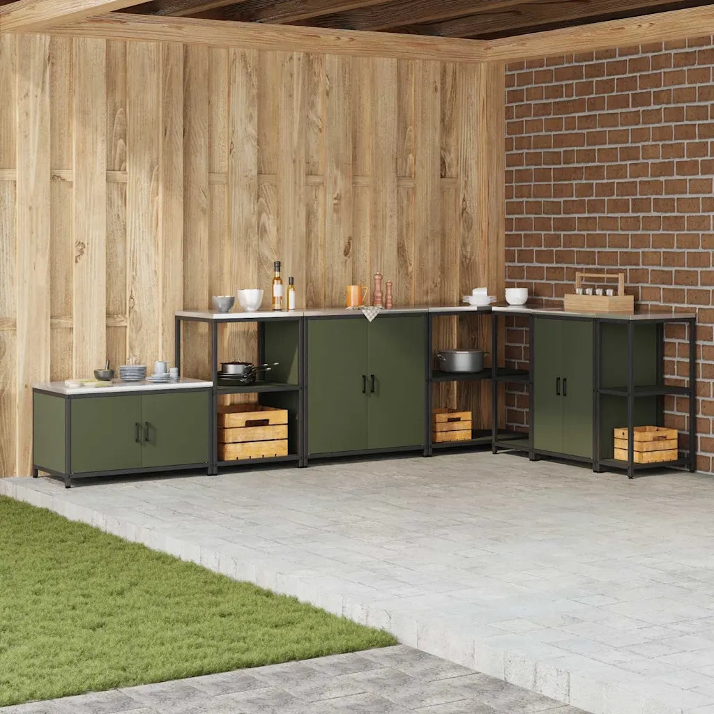 Stoccaggio in cucina Verde oliva 60 x 50 x 92 cm Acciaio