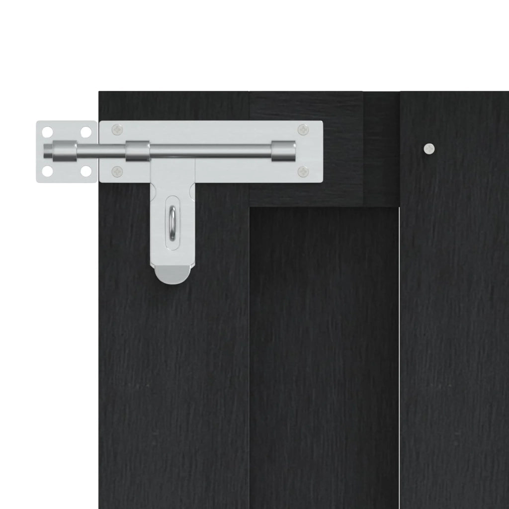 Cancello da giardino 100 x 80 cm WPC e Alluminio Nero 42039042