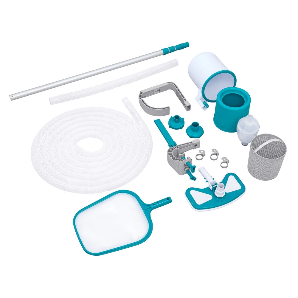 Trade Shop - Kit Completo Per Cura Pulizia Piscina Fuori Terra Fino A 610cm Con Aspiratore Skimmer 58237 -