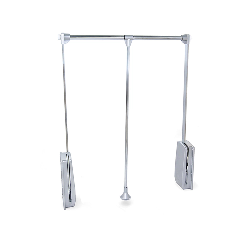 Appendiabiti Saliscendi per Armadio 60-83 cm Max 12Kg in Acciaio Emuca Cromo