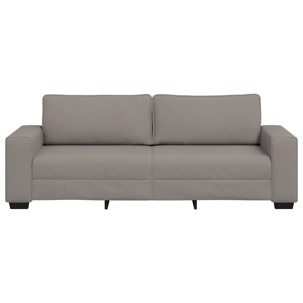 Divano a 3 Posti Tortora 220x77x82 cm in Tessuto 4105182