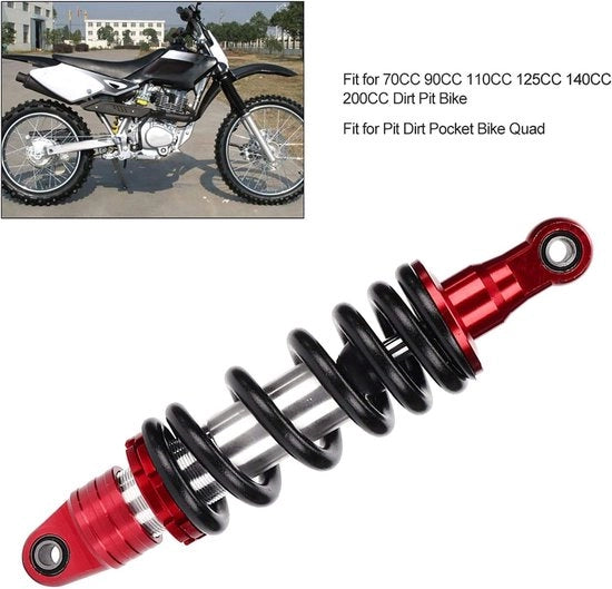 Sospensione posteriore 290 mm - Pista motocross - Sospensore posteriore - Sospensione posteriore - Adatto per - Pista motocross - Nero Sospensione posteriore 290 mm 120 motocross + sospensore posteriore adatto per Pista motocross.
