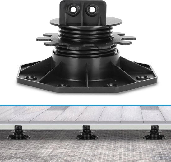 Terrasdraggeri adattabili 20x - 30-60 mm - Sostegno per pavimento - Regolabile in altezza - Adatto per WPC, pietra, griglia