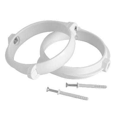 Coppia staffe fermatubo con viti per tubo cappa tondo FIRST D125 mm