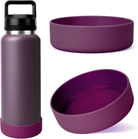 Set di contenitori 2 pezzi adatti per Rambler fles - antiscivolo in silicone - Nordic Purple - protezione per fiaschi - 26oz 34oz.