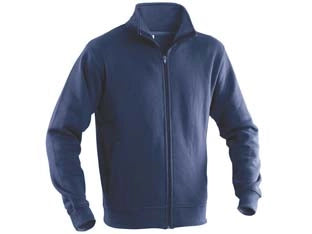 FELPA CON ZIP COTONE E POLIESTERE  tg.L  navy