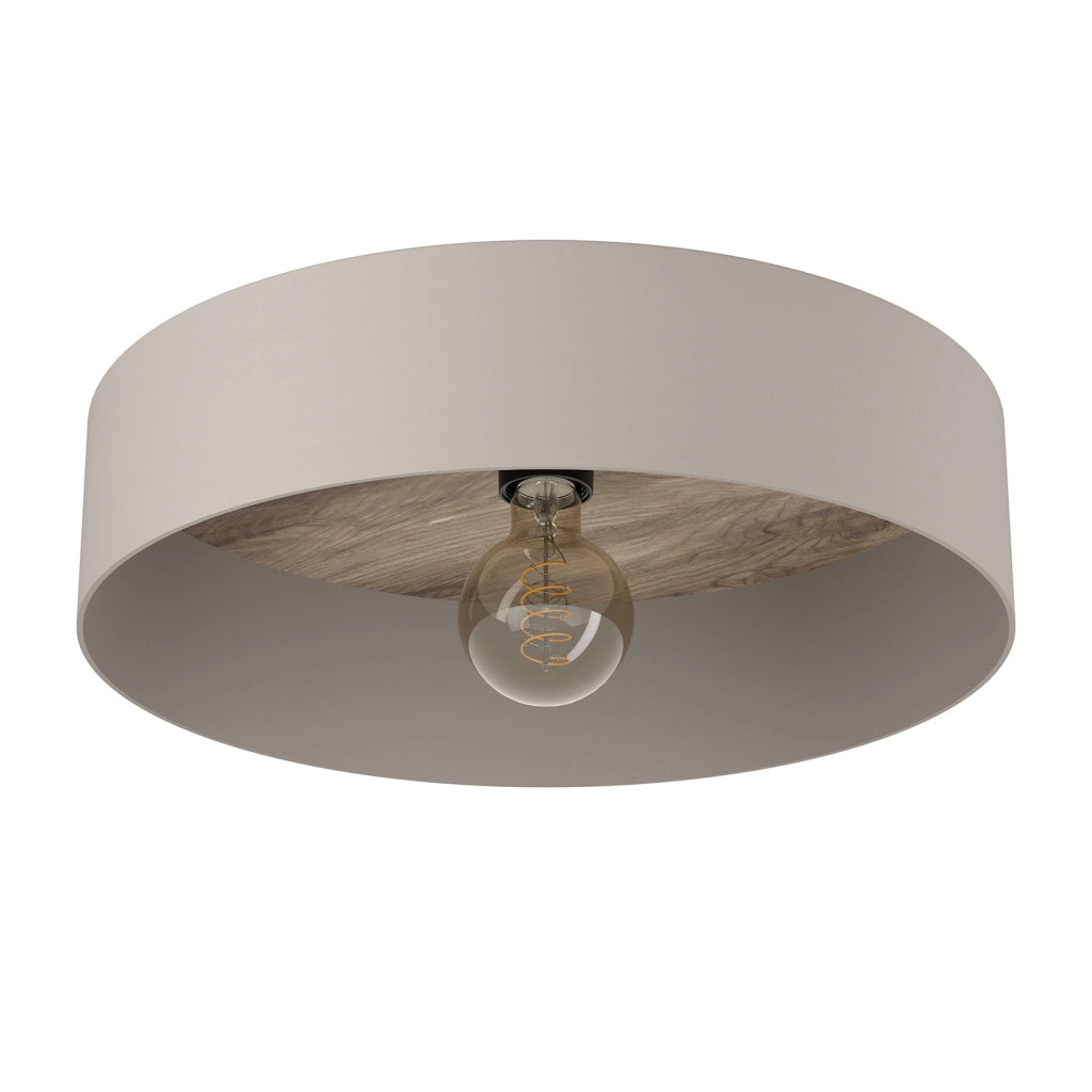 Plafoniera Minimal Duaia Acciaio Tortora 1 Luce E27