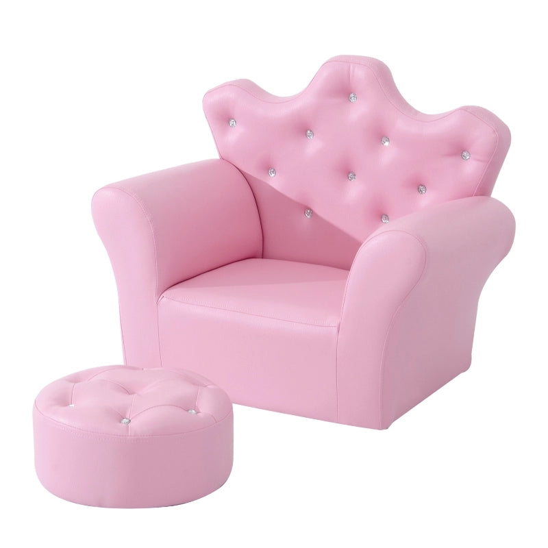Divano gioco per bambini, divano per bambini con pouf, divano gioco per bambini a tema principessa, mini divano per un angolo accogliente, cameretta