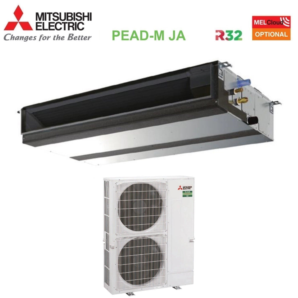 Climatizzatore Condizionatore Mitsubishi Electric Canalizzato Canalizzabile Inverter Media Prevalenza 48000 Btu PEAD-M140JA + PUZ-M140VKA Monofase R-32 Wi-Fi Optional