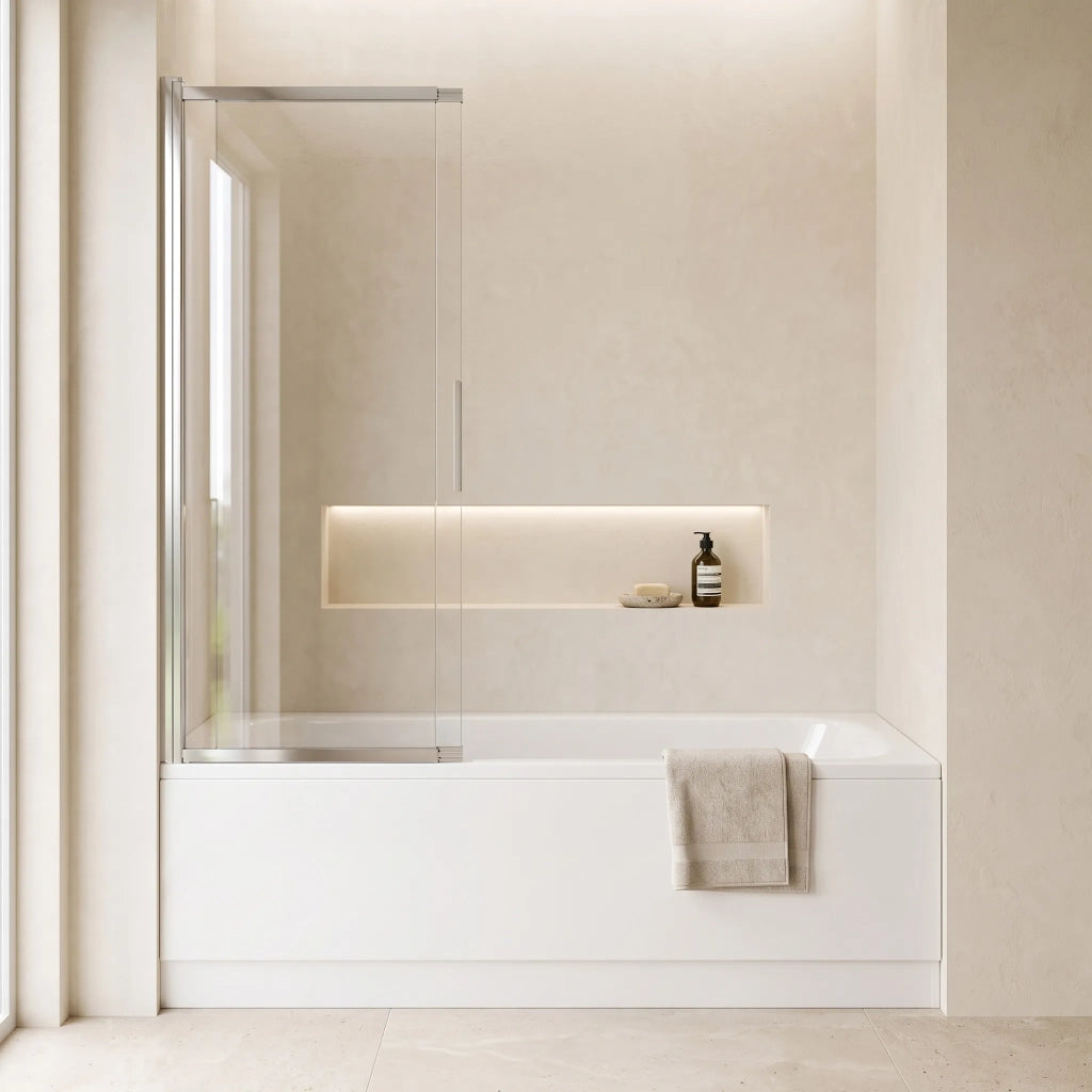 Paravento Vasca Scorrevole Rea Dario Chrome 120
