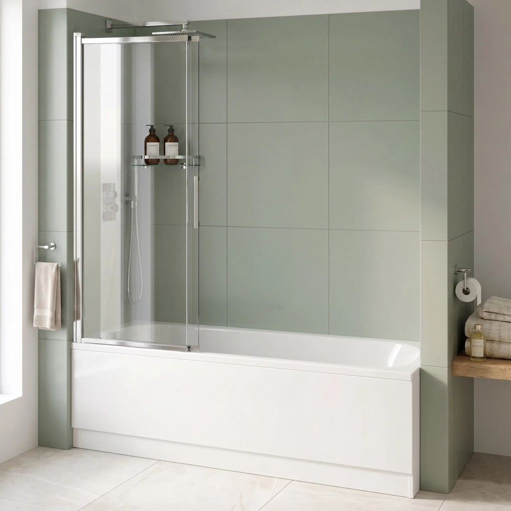 Paravento Vasca Scorrevole Rea Dario Chrome 120