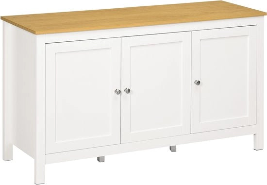 Cassettone - 3 Porte - Piastra di Servizio Regolabile - Bianco - 120x40x70 cm