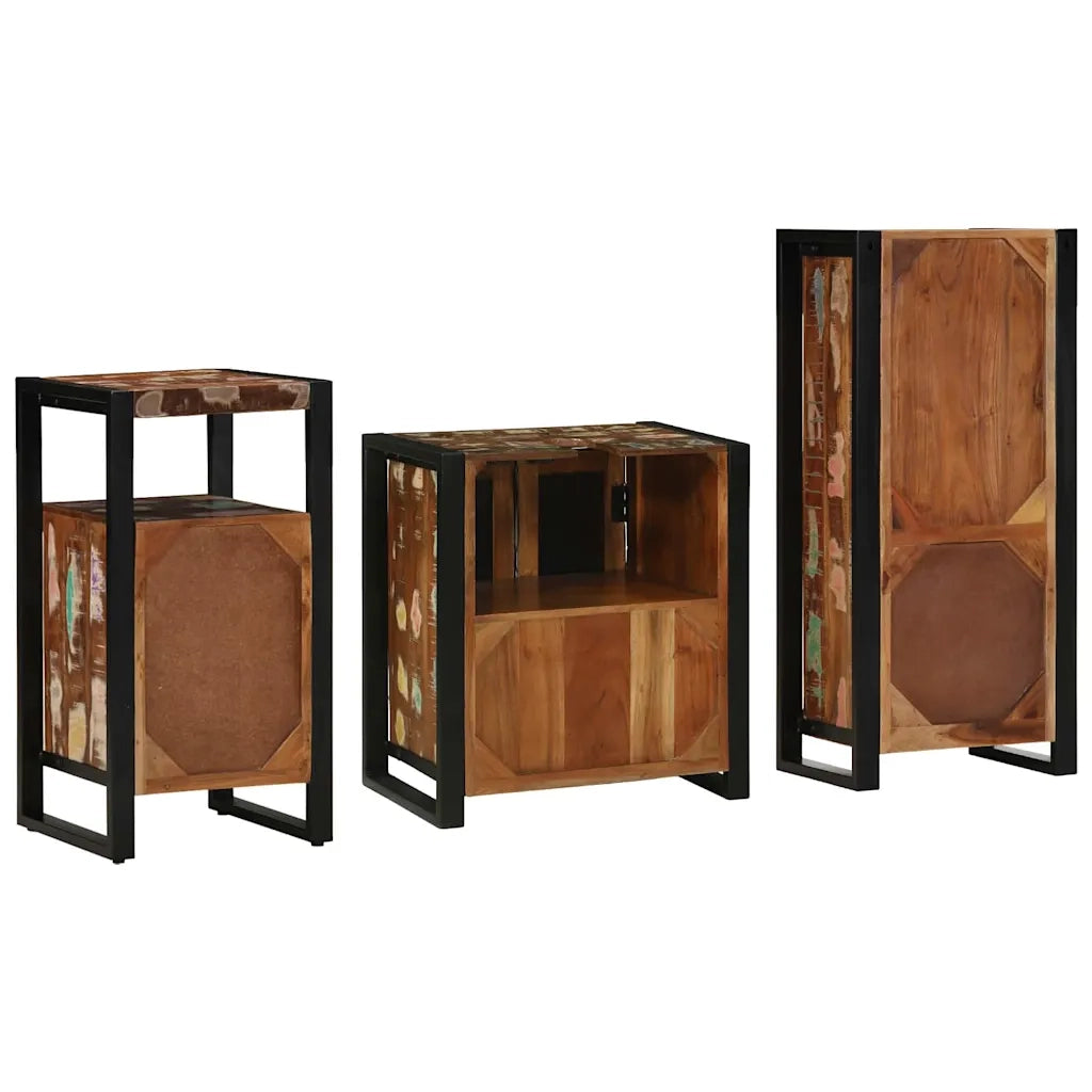 Set di mobili per il bagno 3 pcs Legno Recuperato Massello 3305613