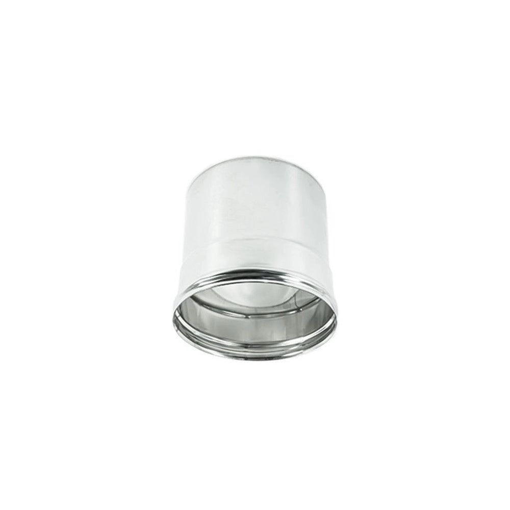 Raccordo inox f da 120mm per collegare tubo flessibile a tubo rigido