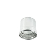Raccordo inox f da 120mm per collegare tubo flessibile a tubo rigido