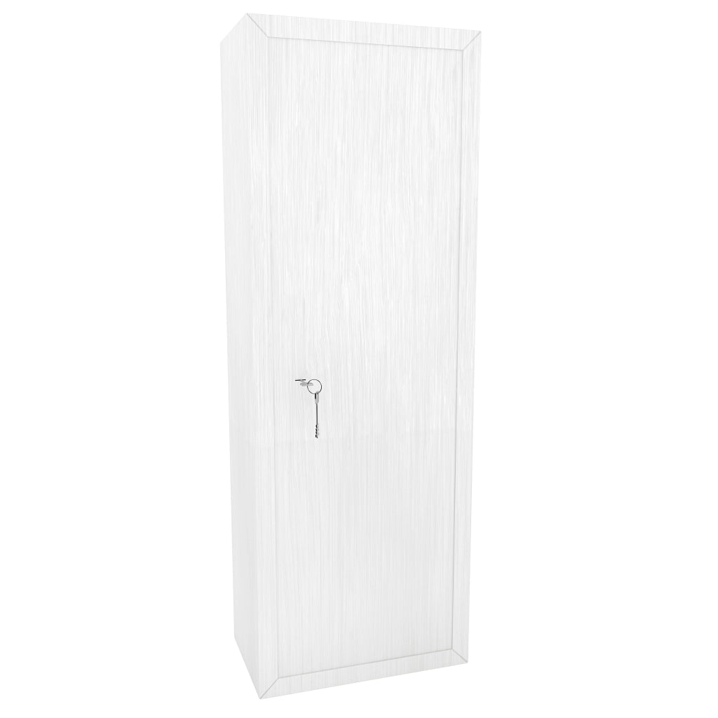 Armadio Blindato Portafucili Per Armi In Acciaio Con Cassetto Tesoretto Serratura E Chiave A Doppia Mappa Cassaforte Sicura Fuciliera 7 Posti Bianco Effetto Legno 148 X 40 X 28 Cm