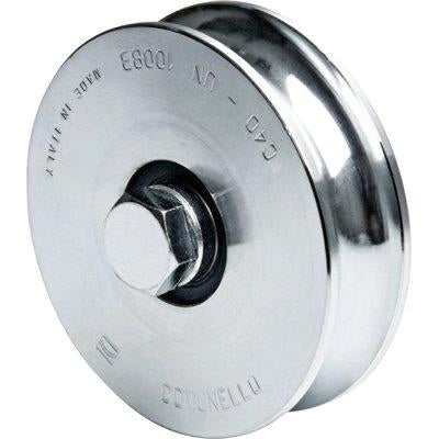 RUOTA CANCELLO A FISSARE GOLA TONDA 315 COMUNELLO - ZINCATA + DOPPIO CUSCINETTO GOLA MM 16 MM 200- 2 pezzi