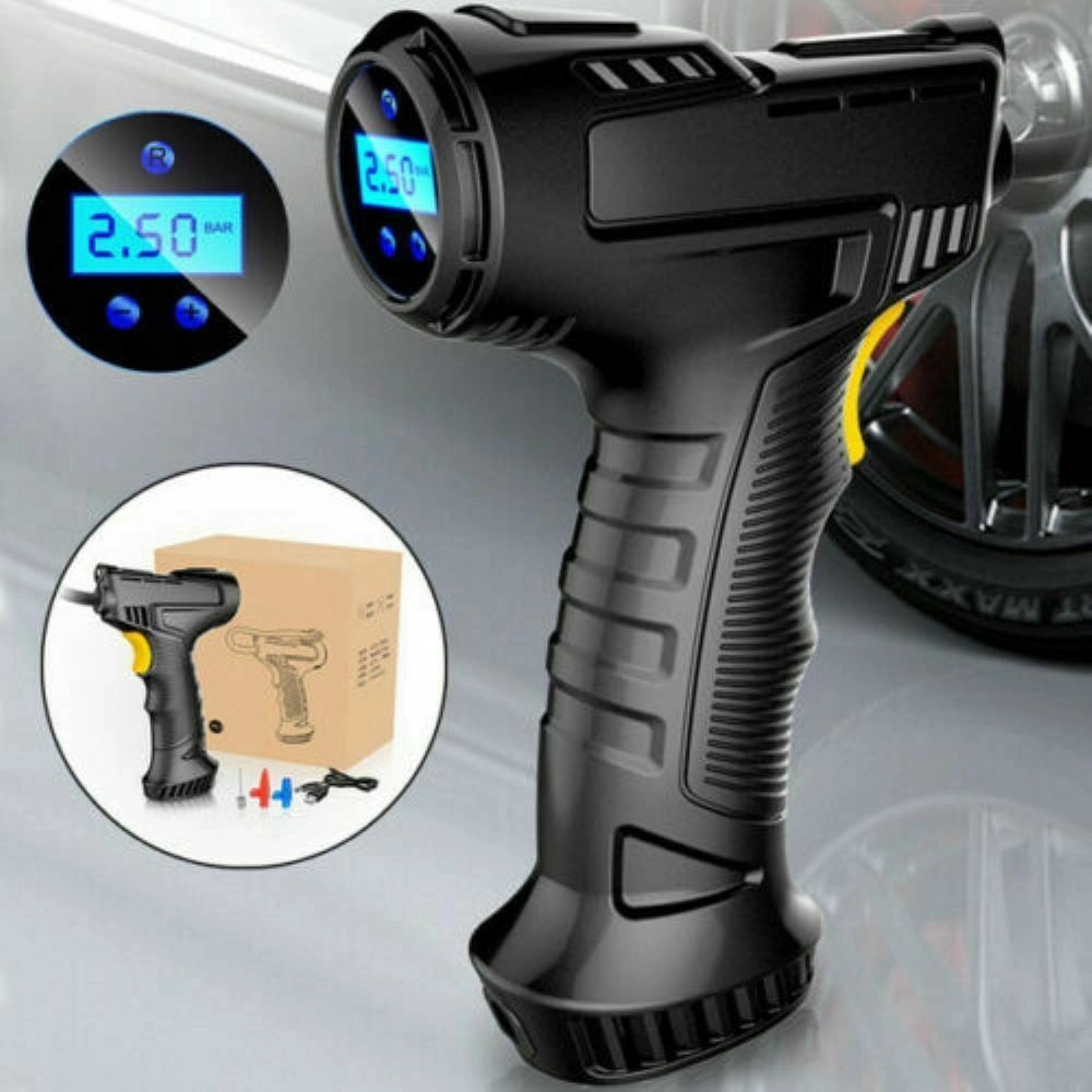 Trade Shop - Compressore Ad Aria Per Auto Portatile 12v Pressione Ruote Con Display Led 120w -