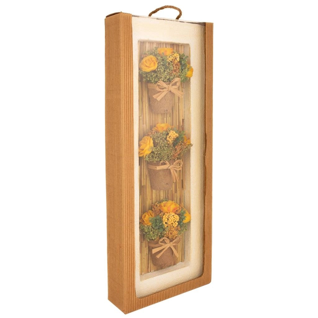 Murale vasi di fiori secchi 20,5x6,5x56h