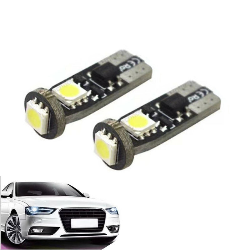 COPPIA LAMPADINE 3 LED SMD T10 5050 AUTO 6000K CANBUS 1.8W LAMPADINA 12V CA02704