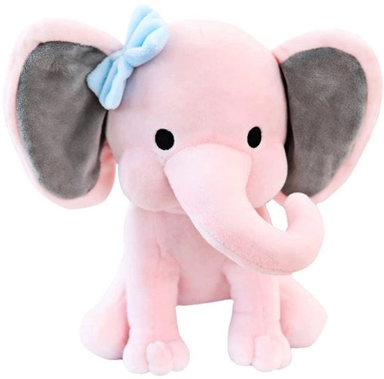Cucciolo di elefante morbido - 25 cm - Giocattolo di peluche - Ideale per la camera dei bambini - Rosa