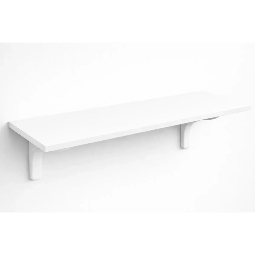 Mensola da Muro da appoggio in Legno nobilitato spessore 1,8 cm in colore Bianco 70x30 cm