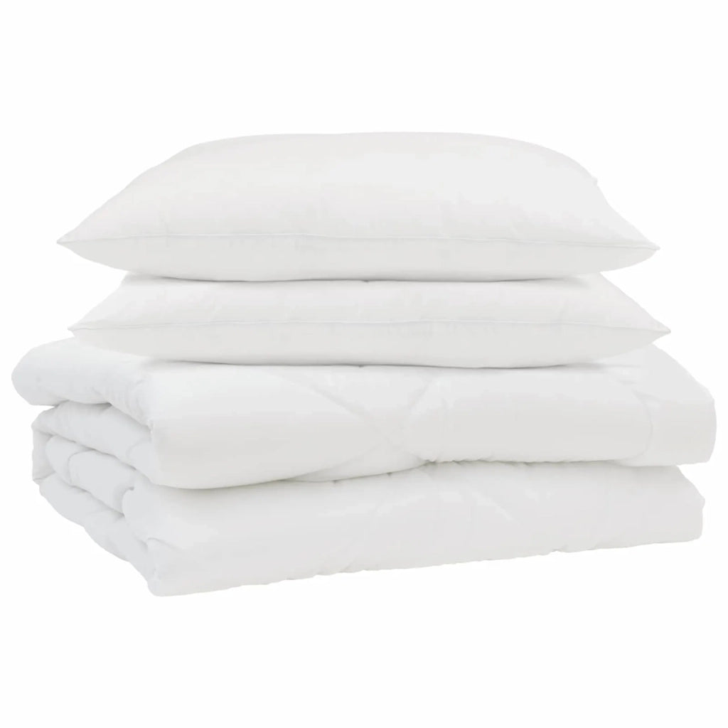 Duvet Estivo con cuscino 3 pcs Bianco Microfibra 3377294