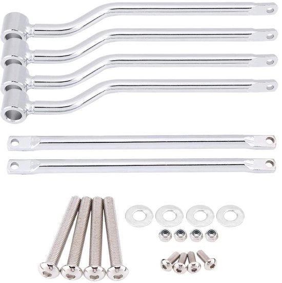 Set di supporti di sospensione a delta in acciaio inossidabile - Installazione semplice - Duraturo - Argento - Sostituzione perfetta - Supporti di motore